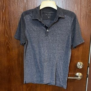Banana Republic Men's Gray Polo Shirt Medium The Vintage T EUC